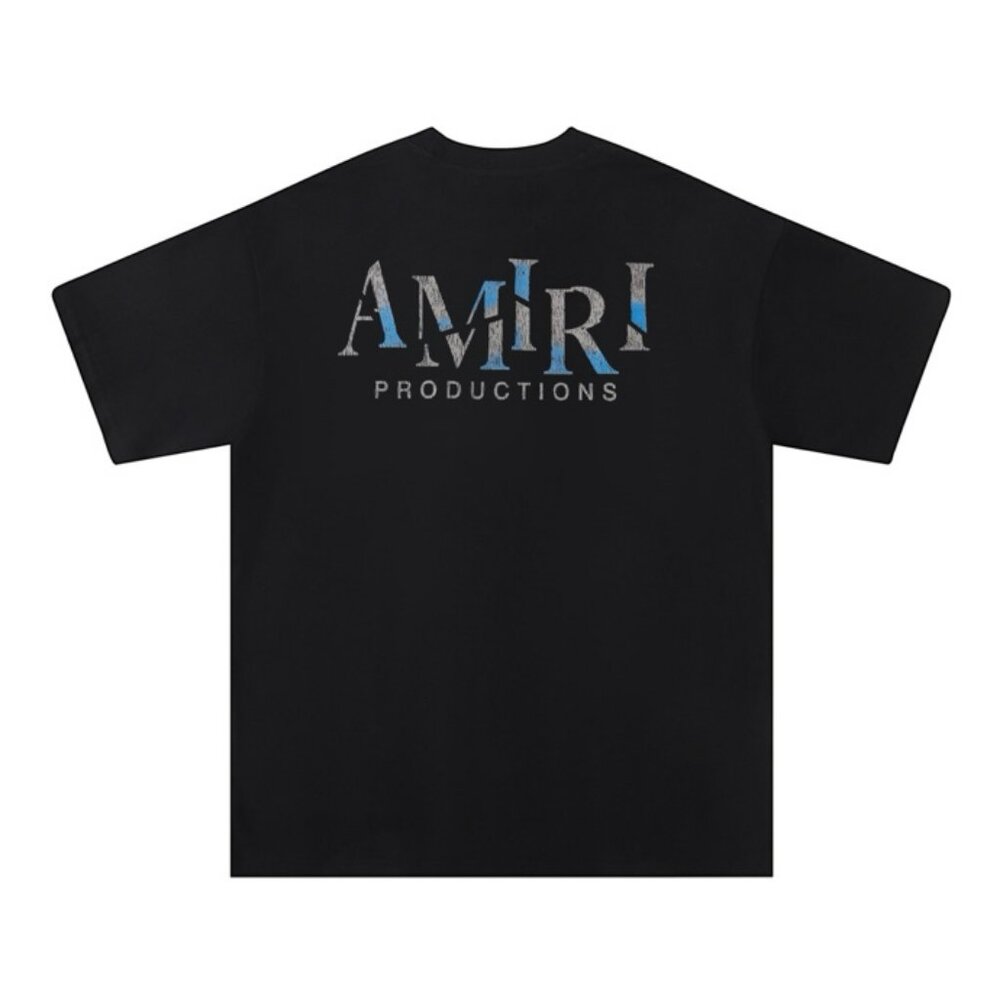 Amiri black printed short-sleeved T-shirt